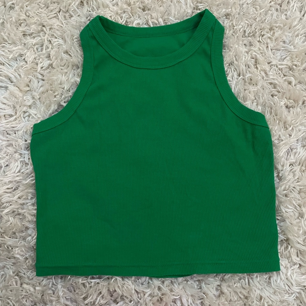 Green Amazon High Neck Top